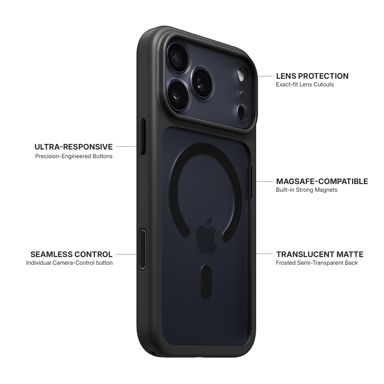 iiCASE Glacier MagSafe Case iPhone Case in Frost Smoke Black detail image - image 17