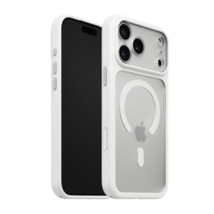 iiCASE Glacier MagSafe Case iPhone Case in Frost White shown on silver iPhone product image - image 3