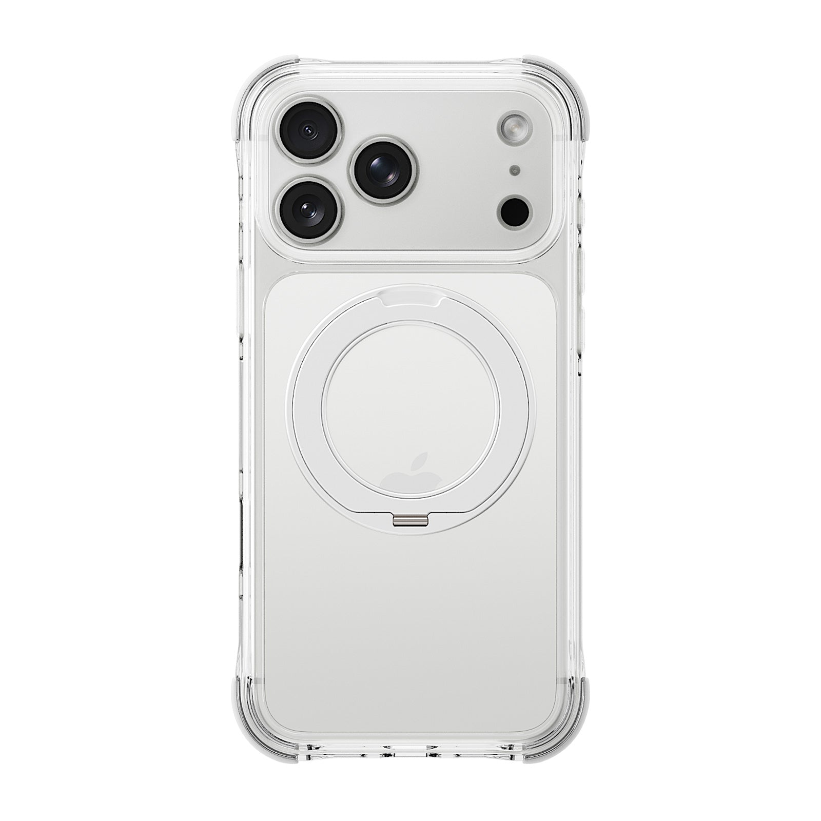 iiCASE Macaron Shield 360 Ring Stand iPhone Case in Clear White detail image - image 12
