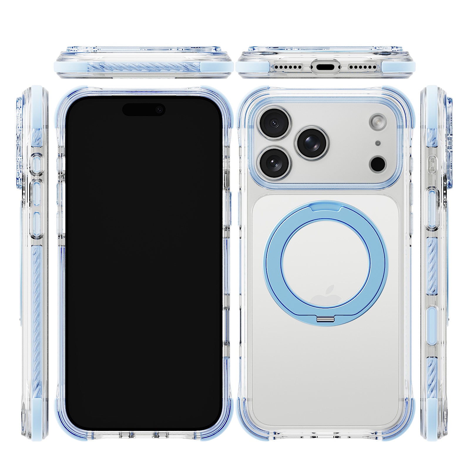 iiCASE Macaron Shield 360 Ring Stand iPhone Case in Macaron Blue detail image - image 10