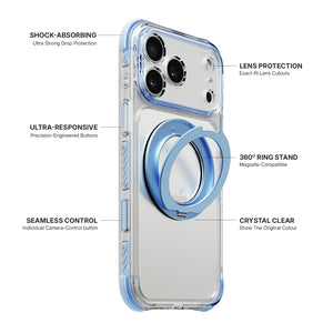 iiCASE Macaron Shield 360 Ring Stand iPhone Case in Macaron Blue detail image - image 9