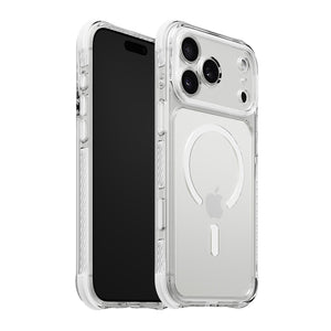 iiCASE Macaron Shield MagSafe Case iPhone Case in Clear White shown on silver iPhone product image - image 11