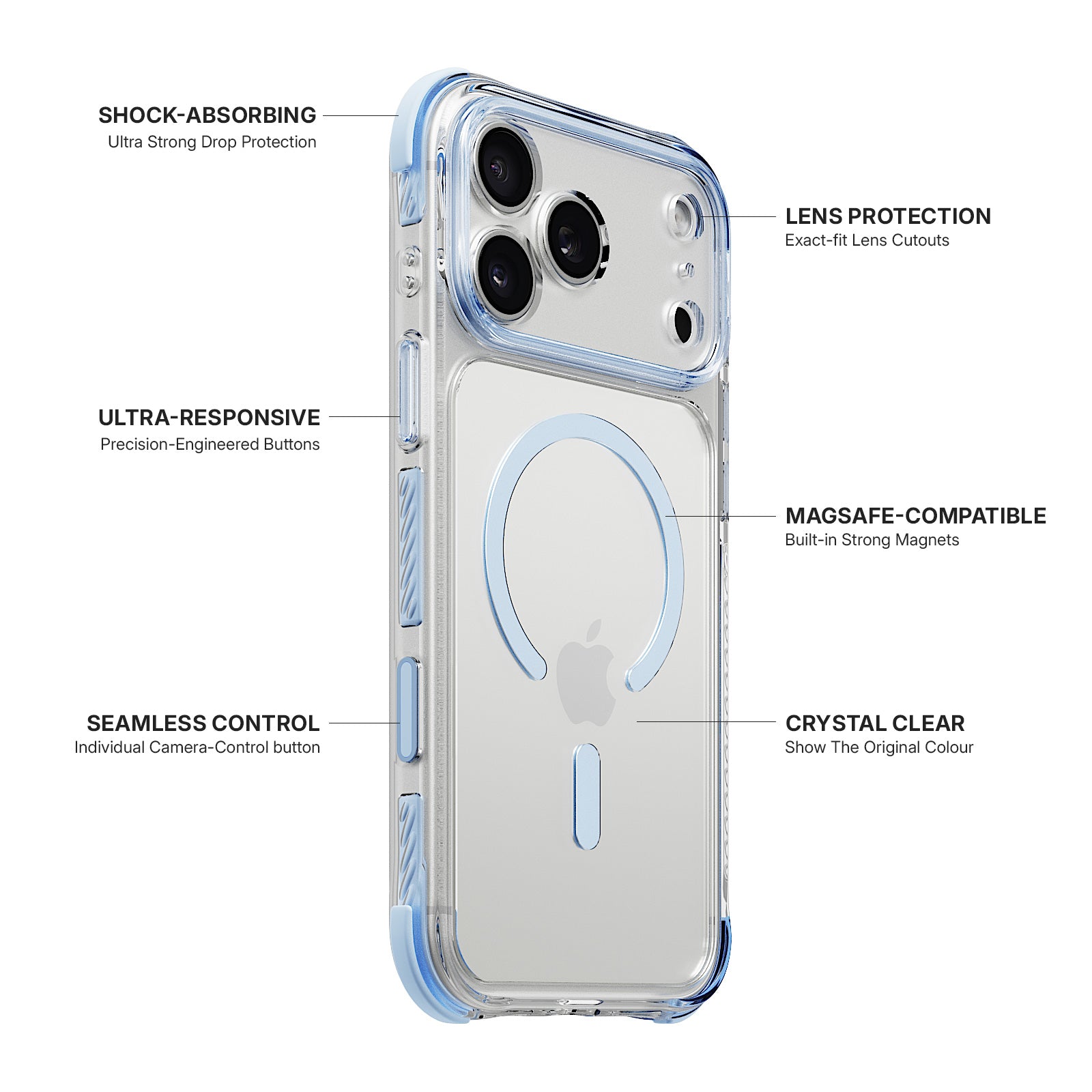 iiCASE Macaron Shield MagSafe Case iPhone Case in Macaron Blue detail image - image 9