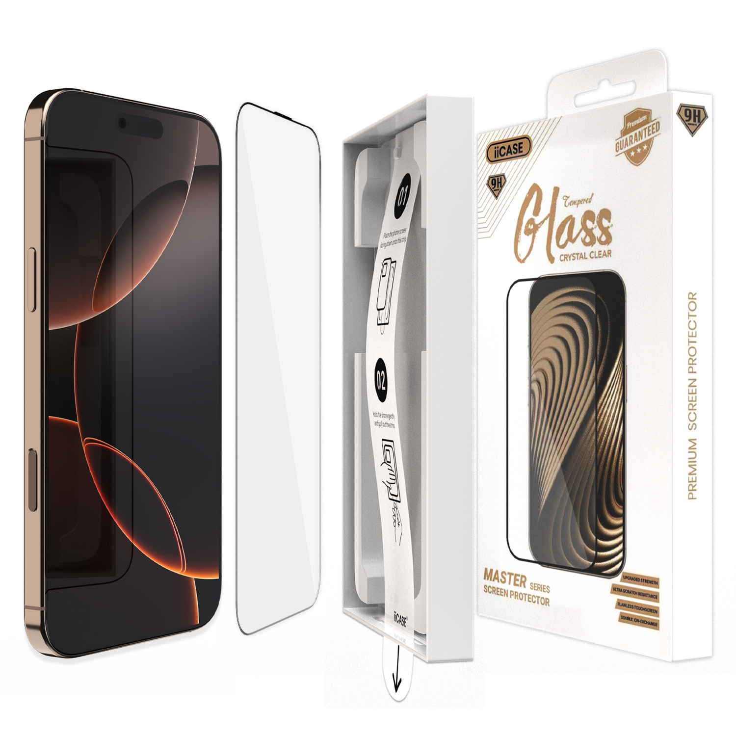 Master Series Premium Tempered Glass iPhone Screen Protector