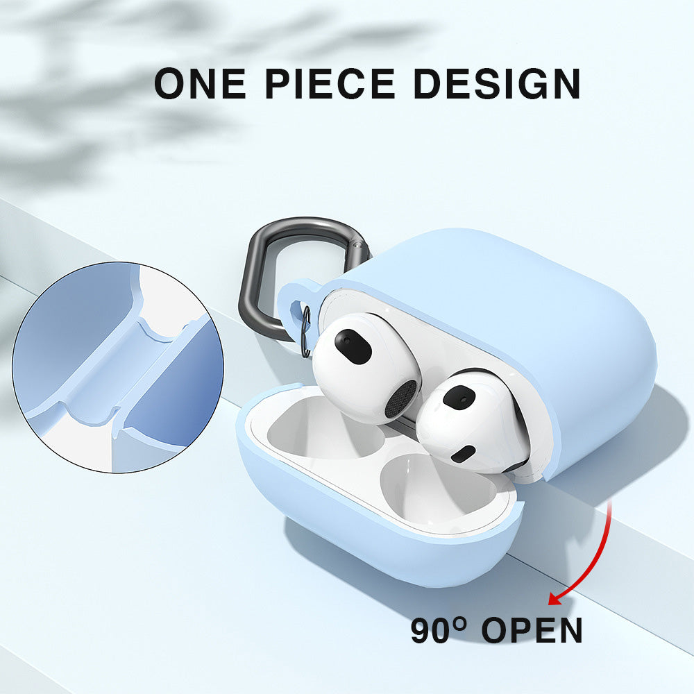 Liquid Silicone Protective AirPods Case with Dust Plug