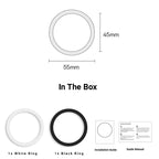 MagSafe magnetic Enhancement Ring (2 Packs, 1 White + 1 Black)