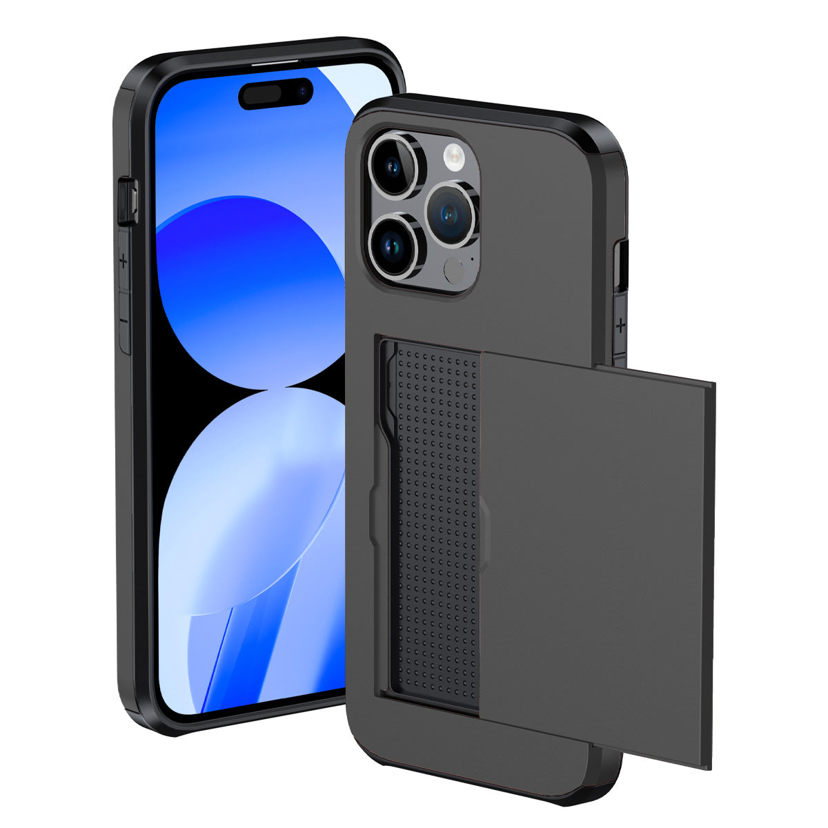 Protective slide card pocket iPhone Case