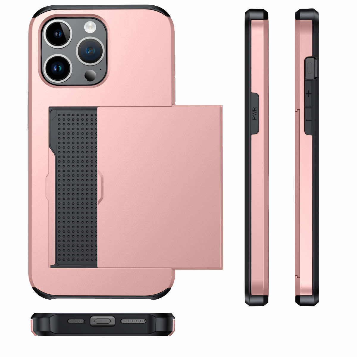 Protective slide card pocket iPhone Case