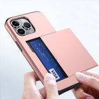 Protective slide card pocket iPhone Case