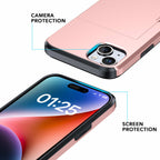 Protective slide card pocket iPhone Case