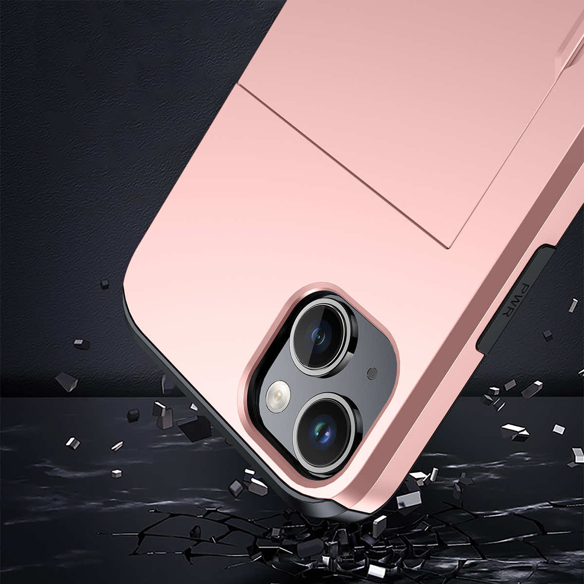 Protective slide card pocket iPhone Case