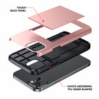 Protective slide card pocket iPhone Case