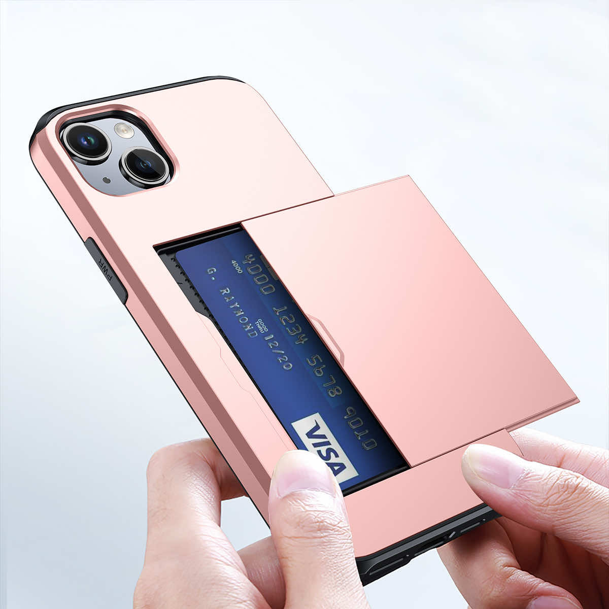 Protective slide card pocket iPhone Case