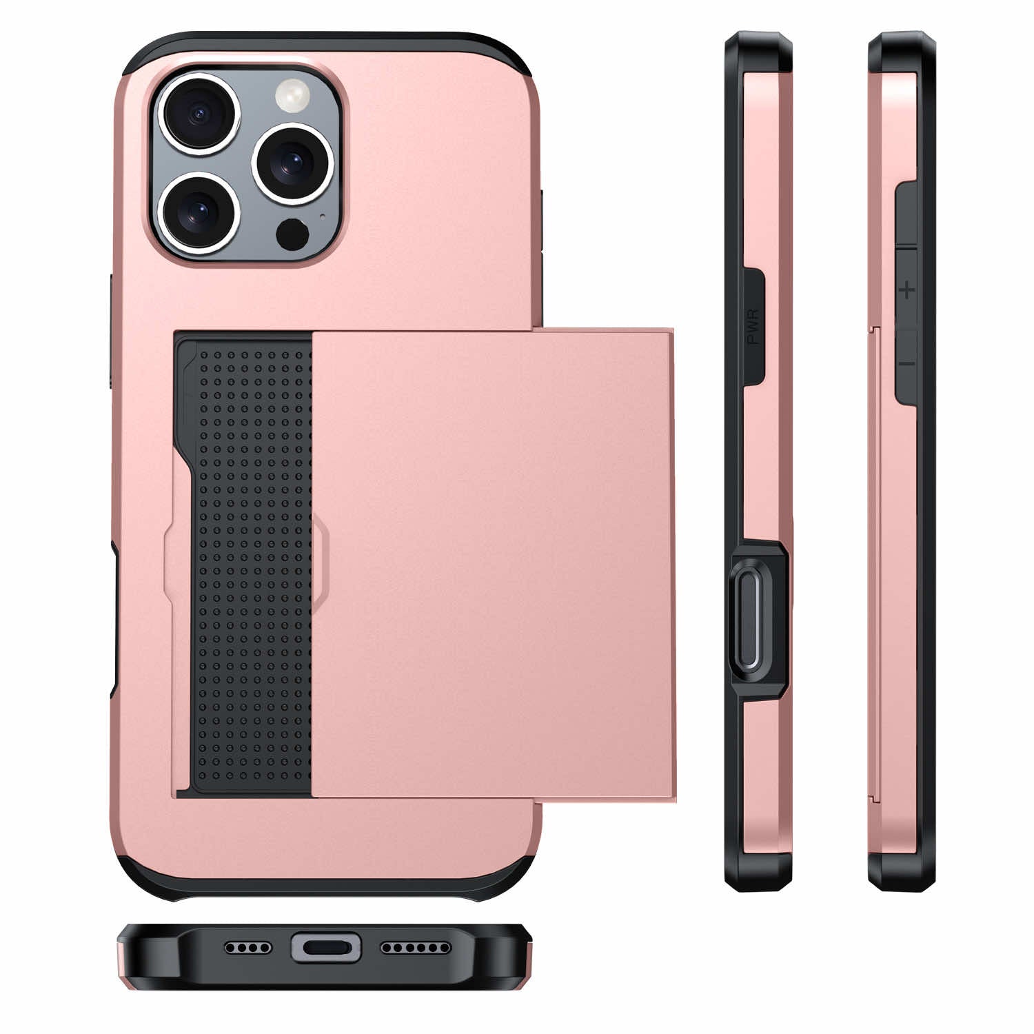 Protective slide card pocket iPhone Case