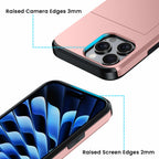 Protective slide card pocket iPhone Case