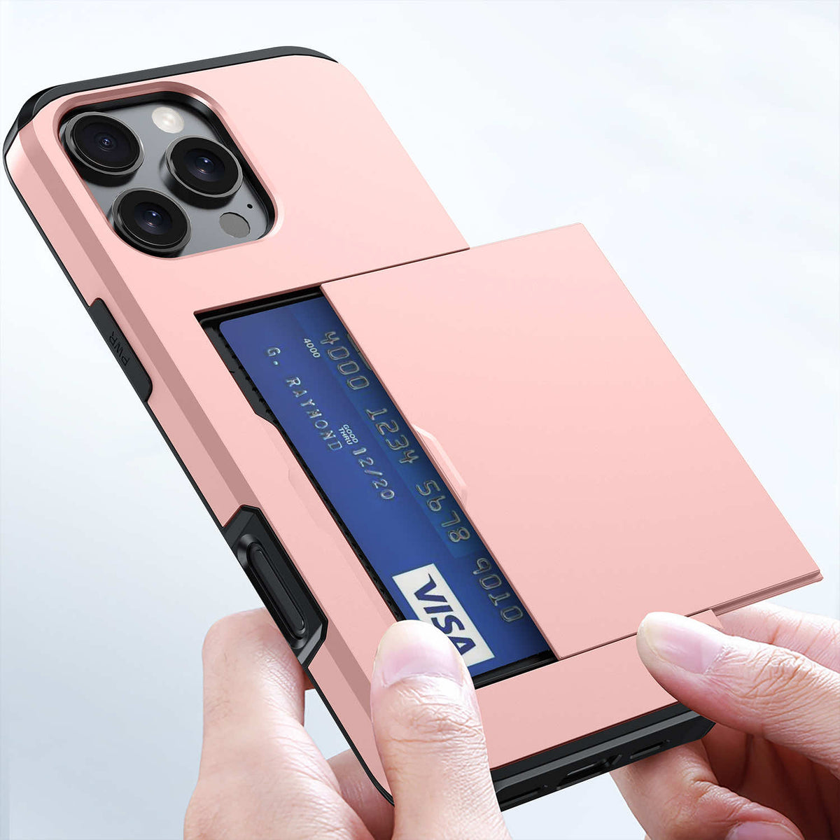 Protective slide card pocket iPhone Case