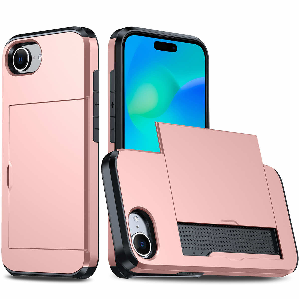 Protective slide card pocket iPhone Case