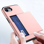 Protective slide card pocket iPhone Case