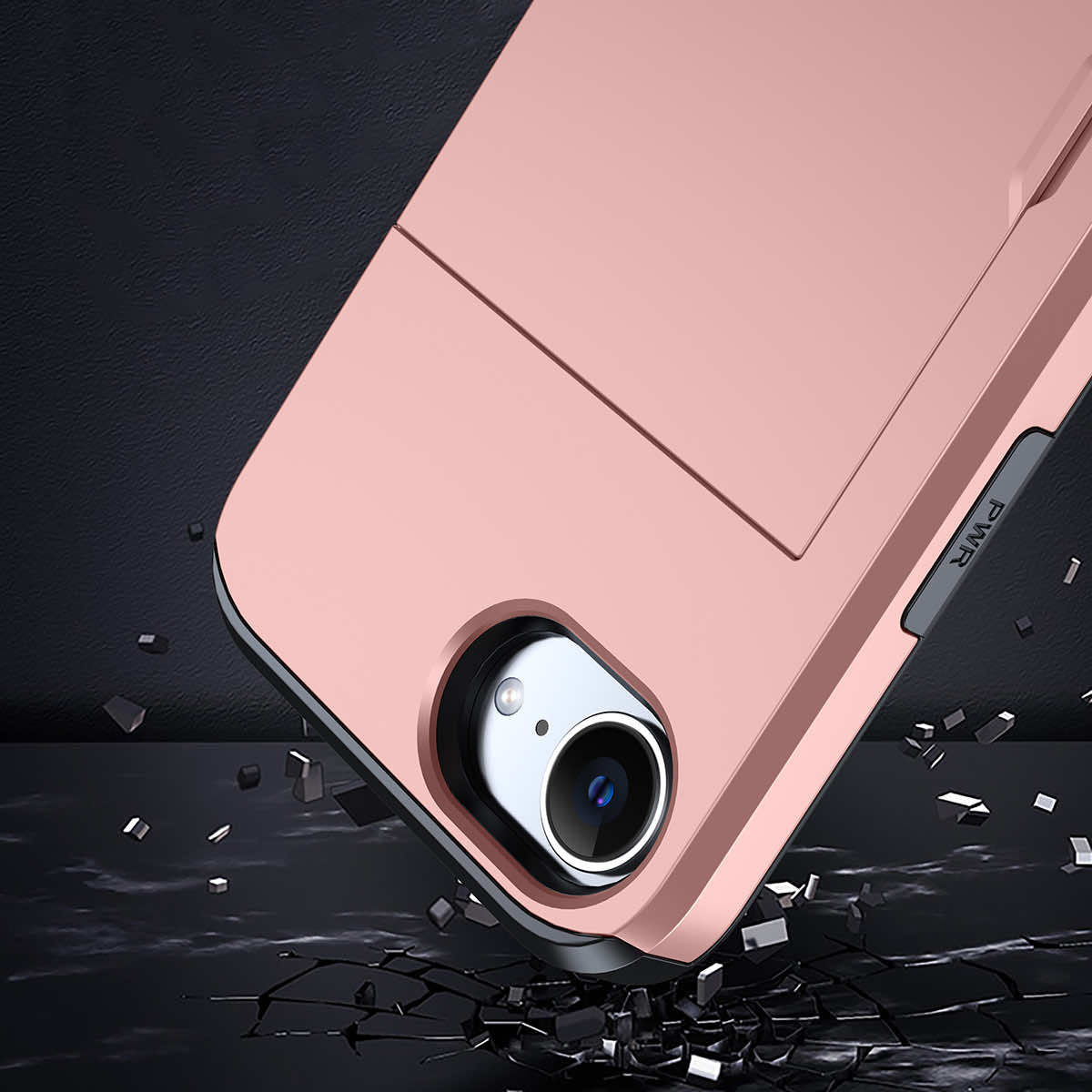 Protective slide card pocket iPhone Case