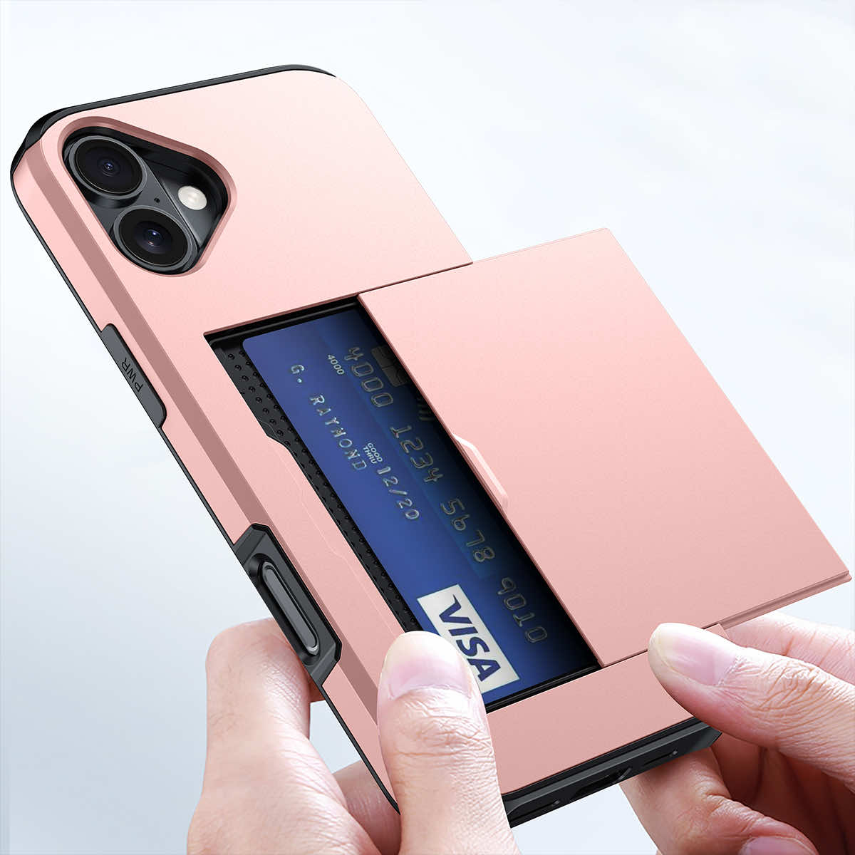 Protective slide card pocket iPhone Case