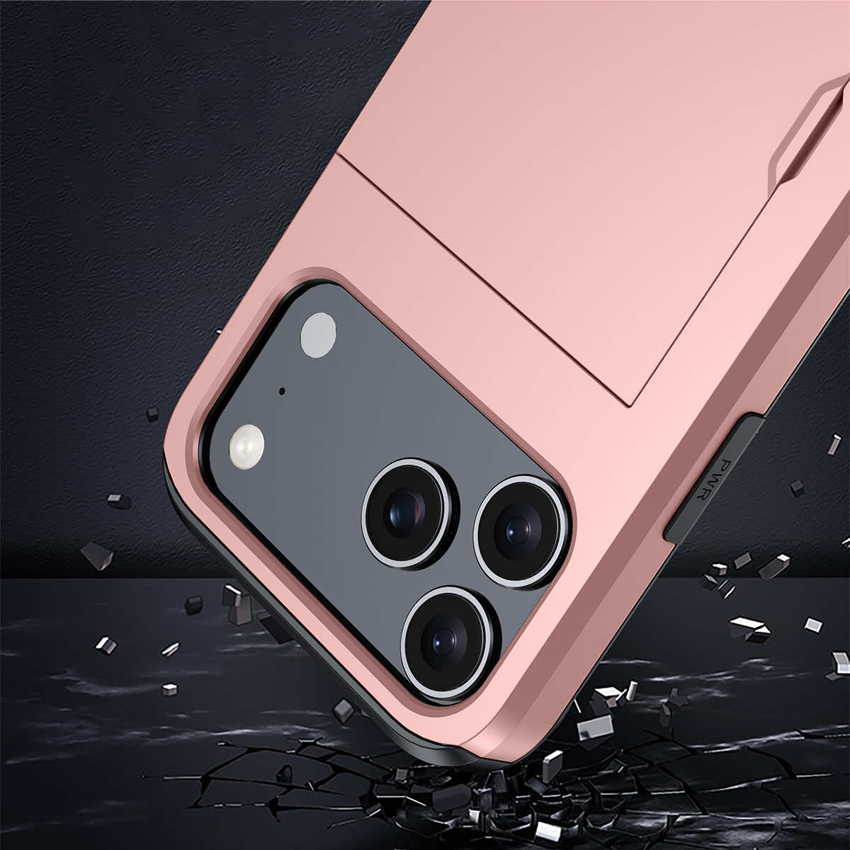 Protective slide card pocket iPhone Case