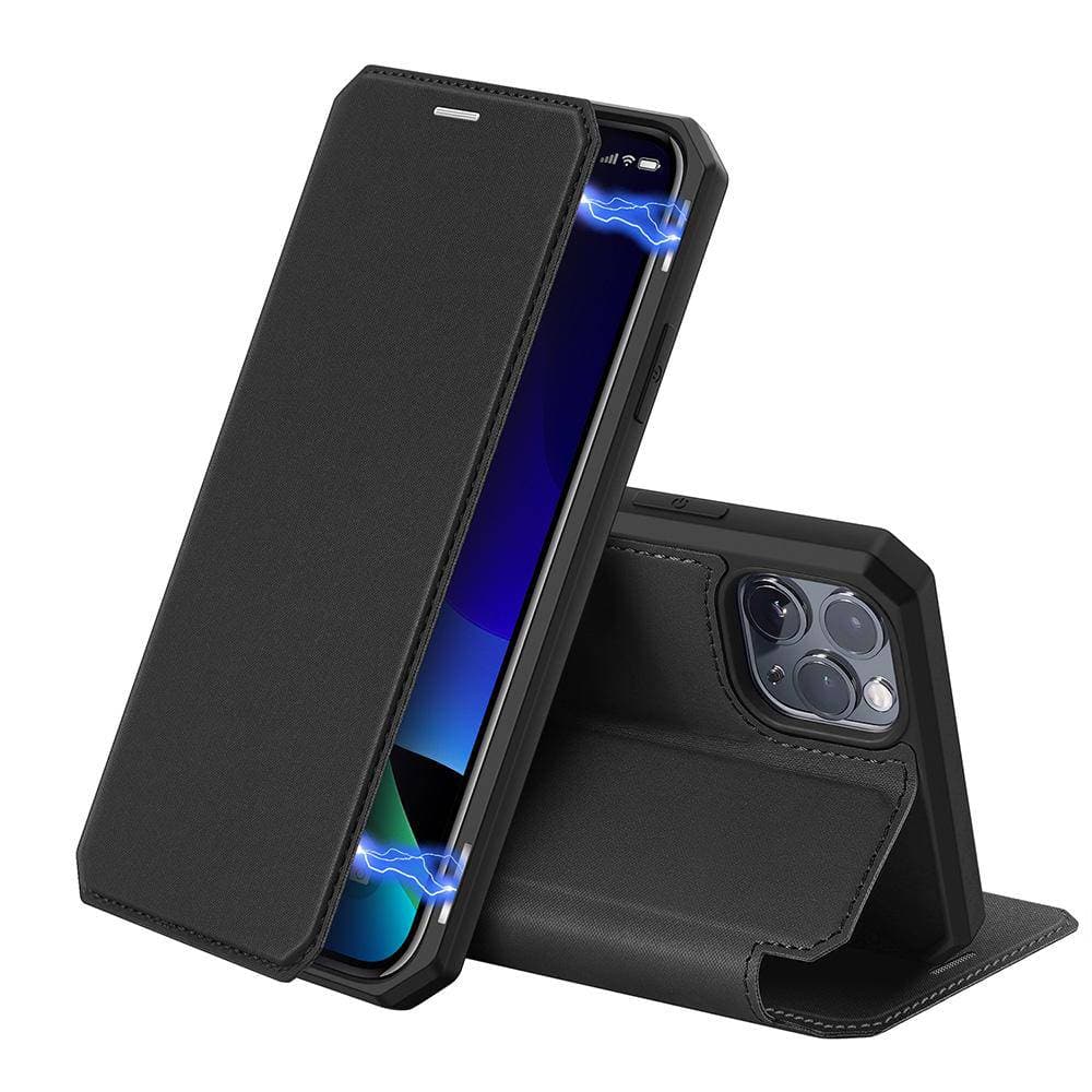SkinX protective flip wallet strong magnet close iPhone Case
