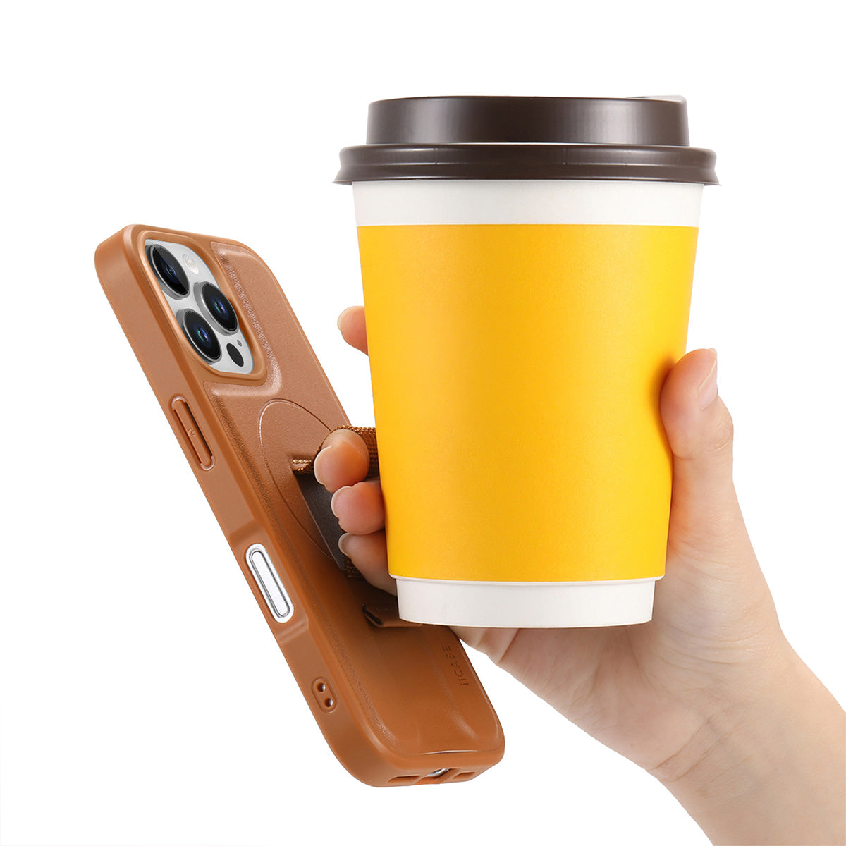 MagSafe Detachable Wallet iPhone Case - Tan