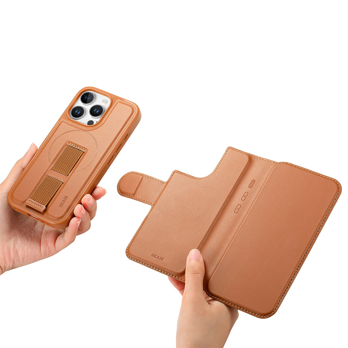 MagSafe Detachable Wallet iPhone Case - Tan