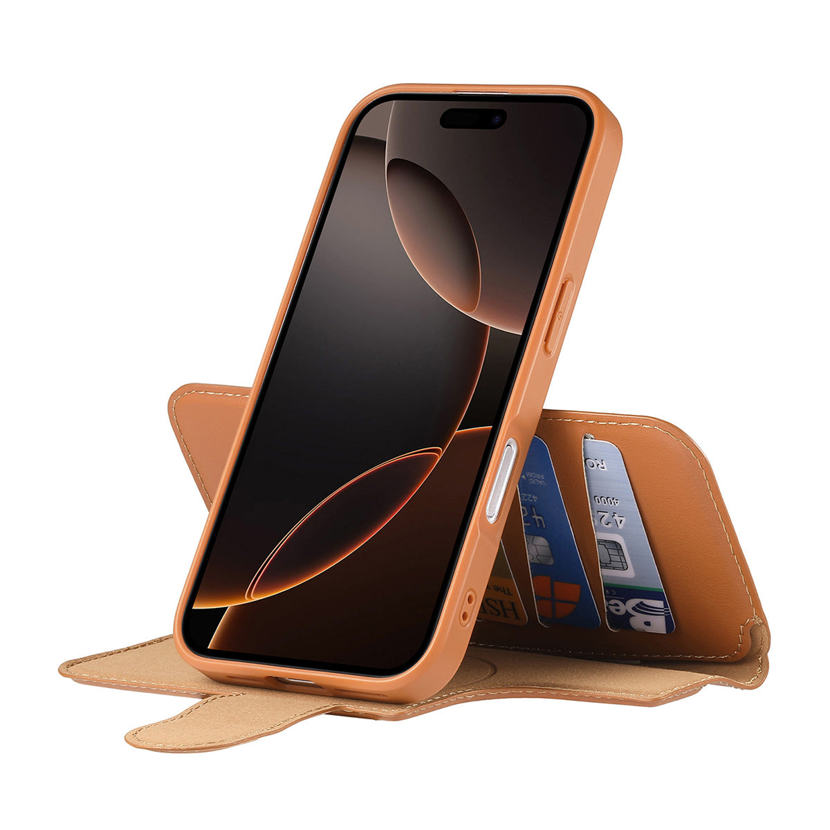 MagSafe Detachable Wallet iPhone Case - Tan