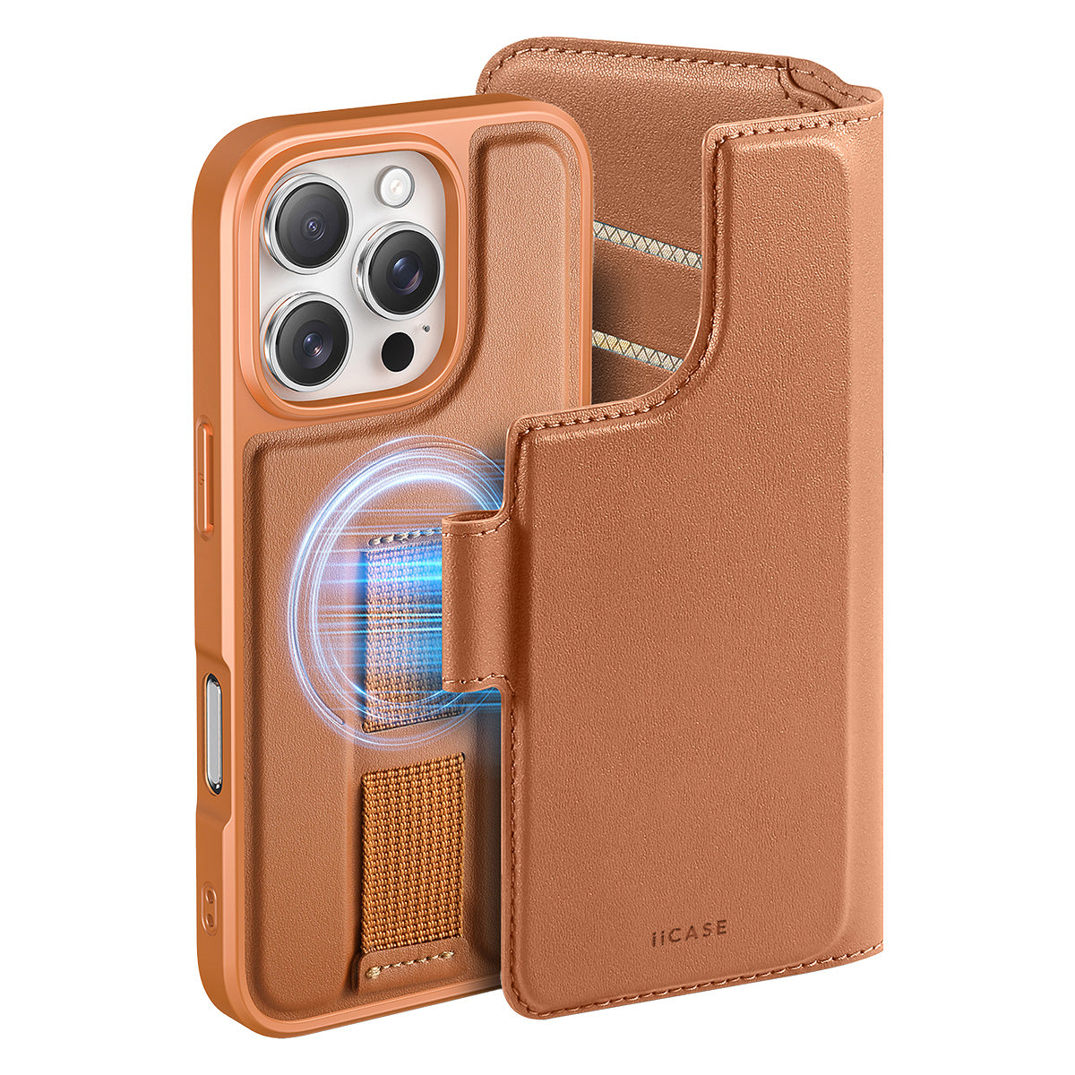 MagSafe Detachable Wallet iPhone Case - Tan