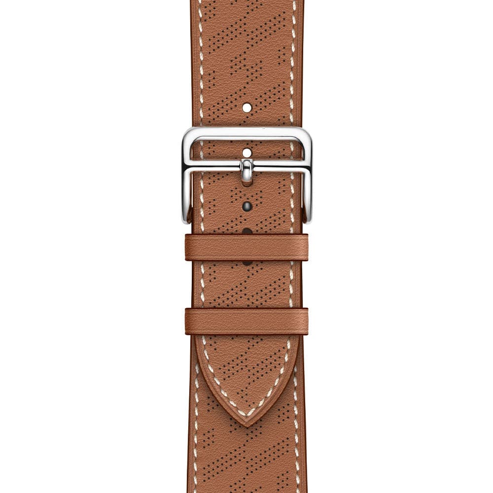 H Diagonal Genuine Leather Single Tour Apple Watch Band - iiCase
