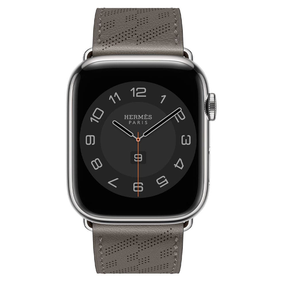 H Diagonal Genuine Leather Single Tour Apple Watch Band - iiCase
