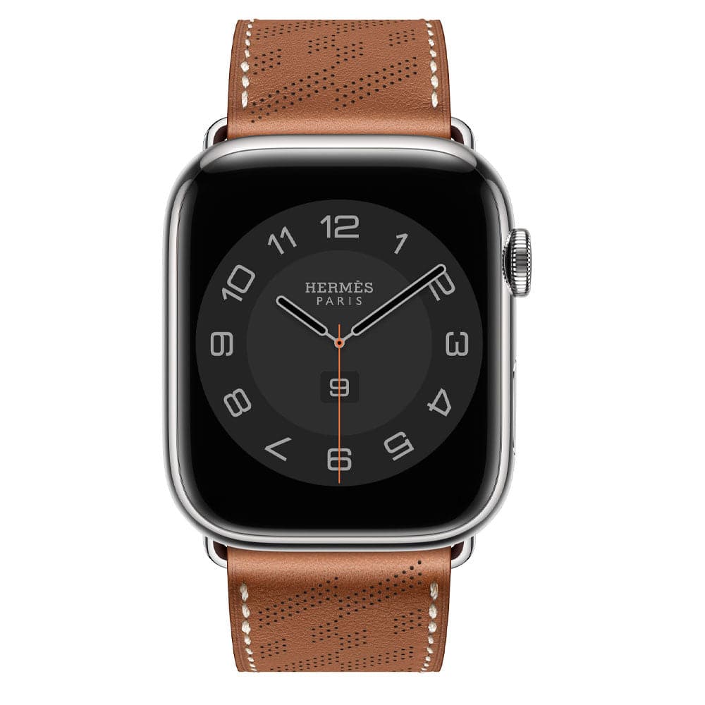 H Diagonal Genuine Leather Single Tour Apple Watch Band - iiCase