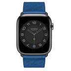 H Diagonal Genuine Leather Single Tour Apple Watch Band - iiCase
