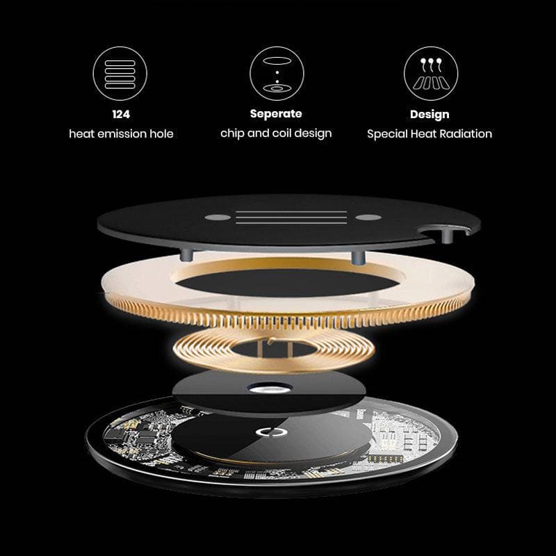 15W quick QI wireless charging pad transparent design - iiCase