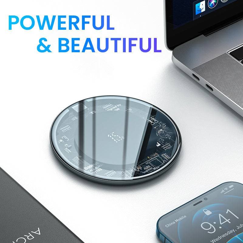 15W quick QI wireless charging pad transparent design - iiCase