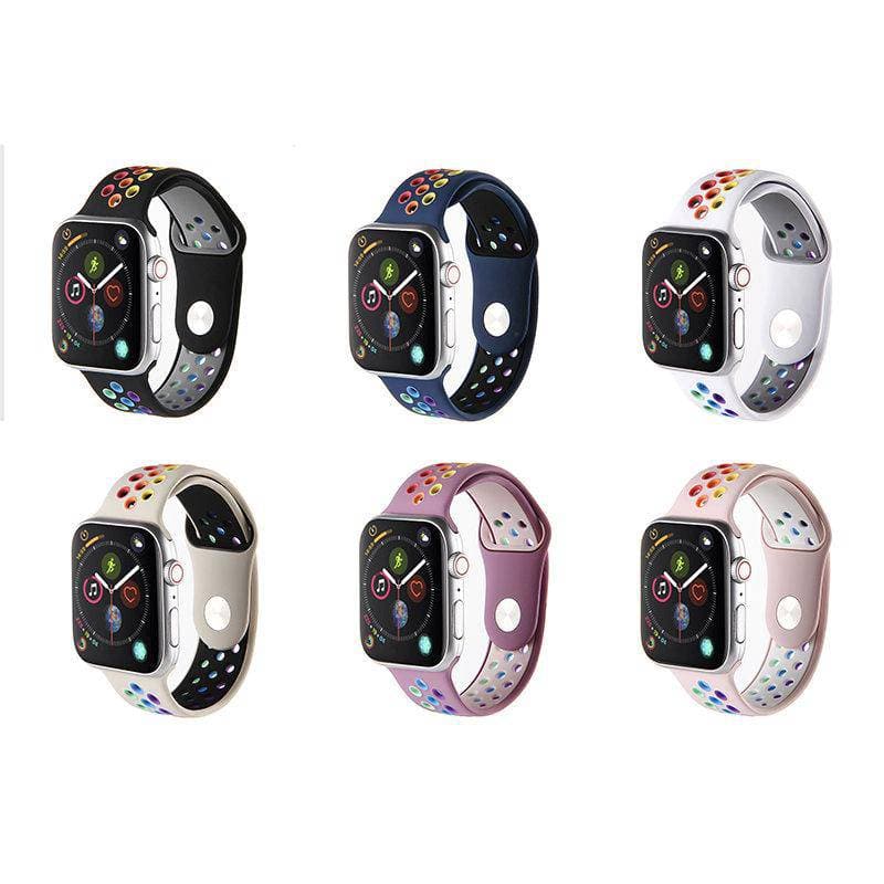 Breath pride rainbow sport soft silicone Apple watch band - iiCase