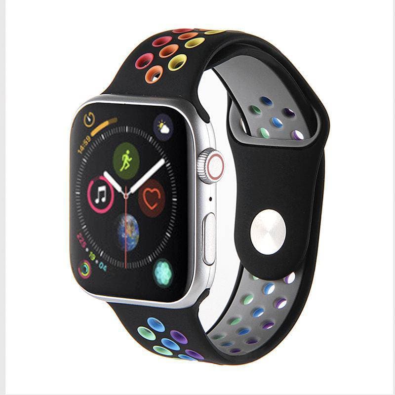 Breath pride rainbow sport soft silicone Apple watch band - iiCase