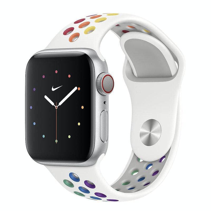 Breath pride rainbow sport soft silicone Apple watch band - iiCase