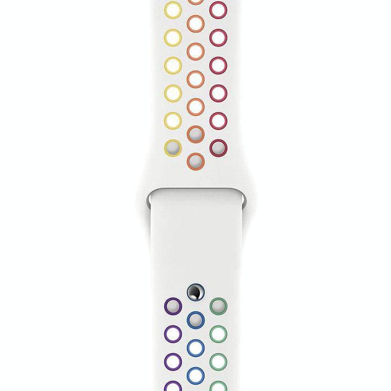 Breath pride rainbow sport soft silicone Apple watch band - iiCase