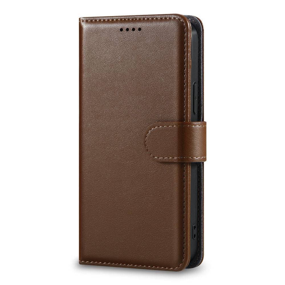 Classic Design Genuine Leather Wallet iPhone Case - iiCase