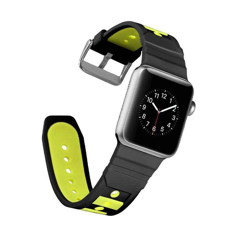 Contrast Colour Sport Silicone Apple Watch Band - iiCase