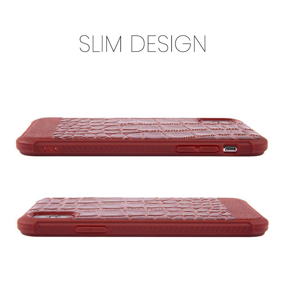 Crocodile leather style gloss slim soft TPU protective iPhone Case - iiCase