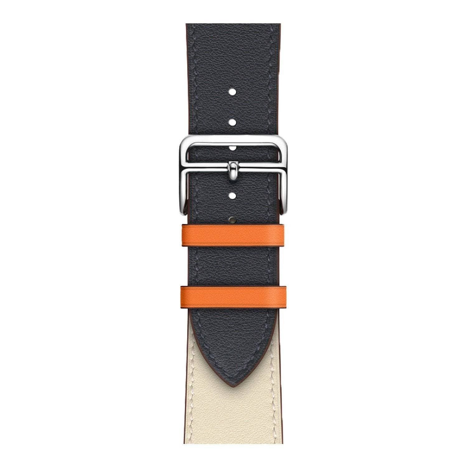 Genuine leather fashion contrast colour Apple Watch Band single tour - iiCase