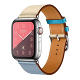 Genuine leather fashion contrast colour Apple Watch Band single tour - iiCase