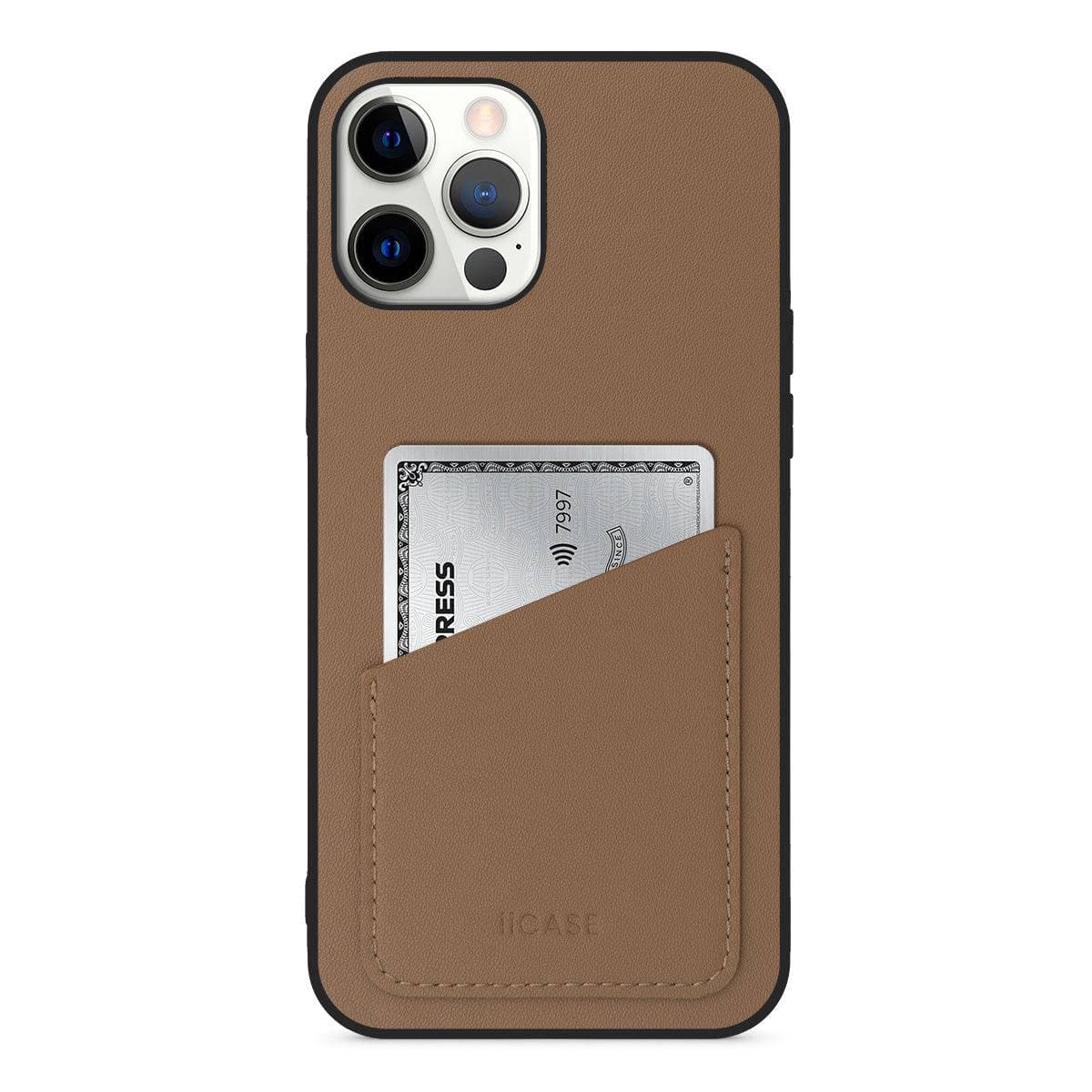 Premium Genuine Leather Slim Back Card Slot iPhone Case