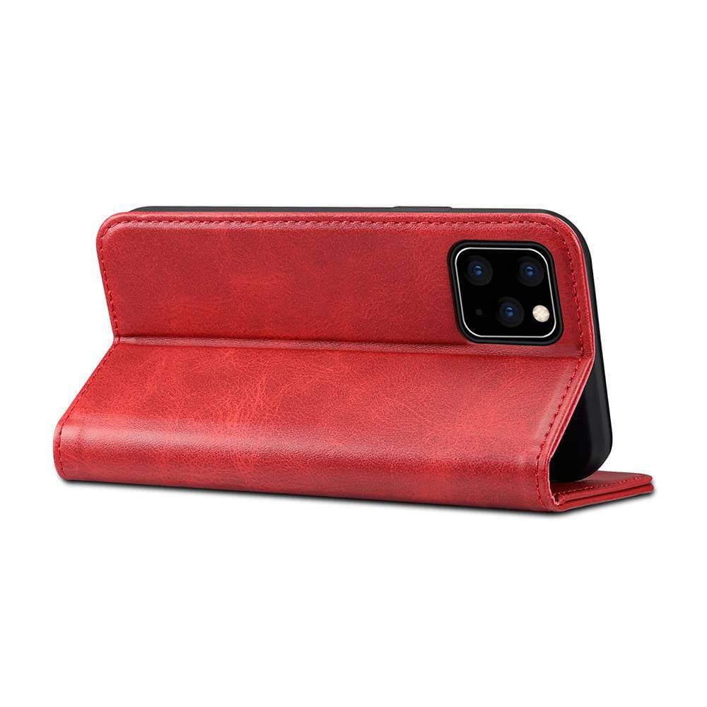 Leather wallet magnet close 3 card slots iPhone case - iiCase