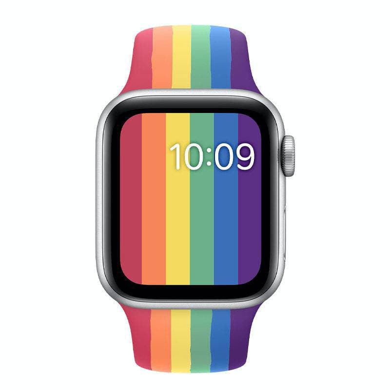 Pride multi-colour sink soft silicone Apple watch band - iiCase