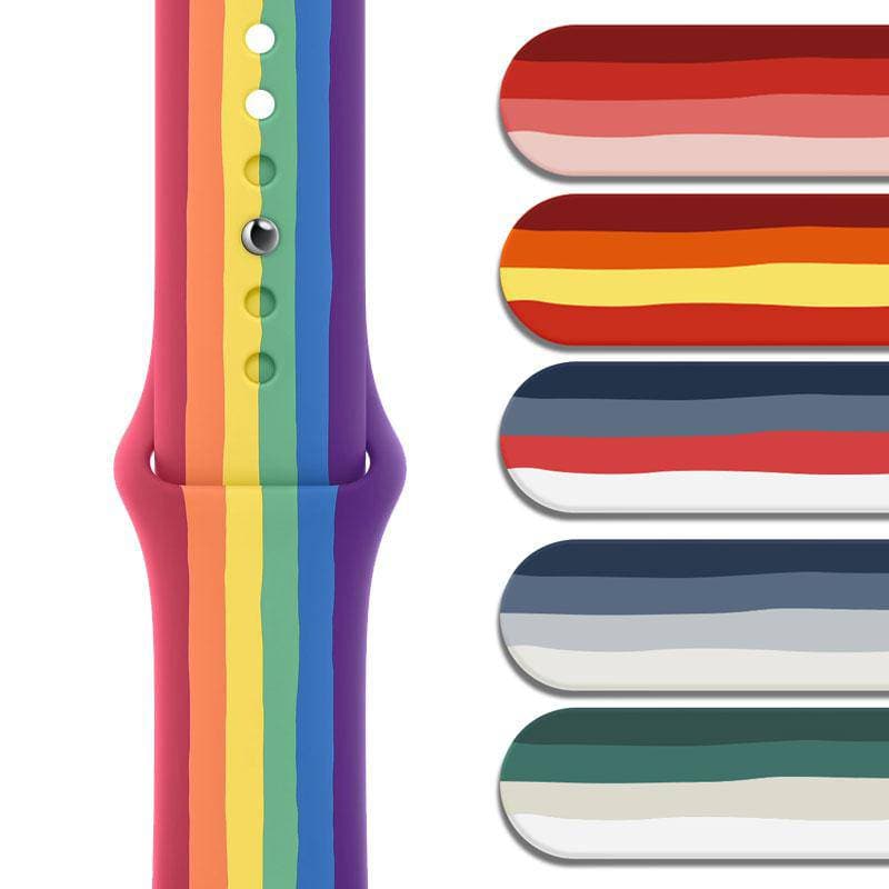 Pride multi-colour sink soft silicone Apple watch band - iiCase