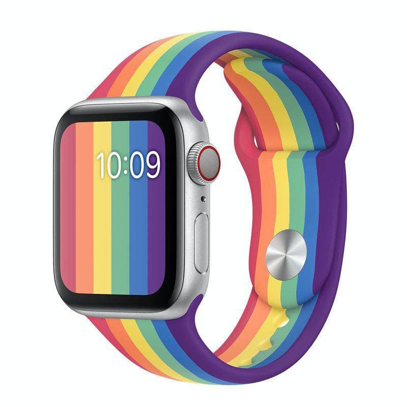 Pride multi-colour sink soft silicone Apple watch band - iiCase